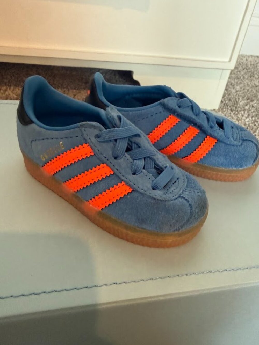 Adidas Gazelle Blue/Orange Toddler 5C